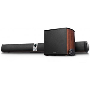 Edifier S70DB HiFi Soundbar and Subwoofer 158W RMS,  Audio in: two analog (RCA), optical, coaxial, aux, remote control, wooden