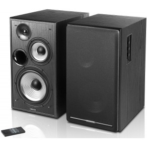 Edifier R2750DB (Bluetooth) Black, 2.0/ 136W (2x68W) RMS, Three-amping, Hi-Fi, Audio in: Bluetooth, two digital (Optical, Coaxial) & two analog (RCA), remote control, wooden, (6.5"+4"+3/4")