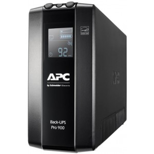 APC Back-UPS Pro BR900MI, 900VA/540W, AVR, 6 x IEC Sockets (all 6 Battery Backup + Surge Protected), RJ-11/ RJ-45 Data Line Protection, LCD Display, PowerChute USB Port