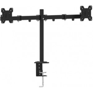 "Table/desk stand for 2 monitors Gembird MA-DF2-01, 13""-27"", max.7kg, VESA: 75x75, 100x100
-  
  https://gembird.nl/item.aspx?id=10687"