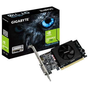 Видеокарта Gigabyte GV-N710D5-2GL, GeForce GT710 2GB GDDR5, 64-bit, GPU/Mem clock 954/5010MHz