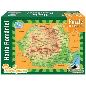NORIEL Noriel Puzzle - Harta Romaniei 100 pcs Travel Size
