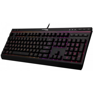 "Gaming Keyboard HyperX Alloy Core RGB, Membrane, Multimedia, Solid frame, Spill resistant, USB
, Signature light bar and dynamic RGB lighting effects, Durable, solid frame, Quiet, responsive keys with anti-ghosting functionality, Dedicated media control