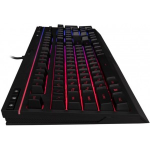 "Gaming Keyboard HyperX Alloy Core RGB, Membrane, Multimedia, Solid frame, Spill resistant, USB
, Signature light bar and dynamic RGB lighting effects, Durable, solid frame, Quiet, responsive keys with anti-ghosting functionality, Dedicated media control