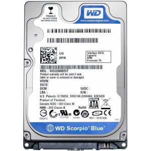 2.5" HDD 750Gb  Western Digital WD7500LPCX  Blue™, 5400rpm, 16Mb,  AF, 7mm, SATAIII, FR