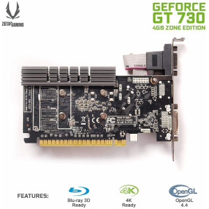 Placă video ZOTAC GeForce GT730 Zone Edition 4GB DDR3, 64bit, 902/1600Mhz
