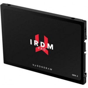 2.5" SSD 256GB  GOODRAM IRDM PRO GEN.2, SATAIII, Sequential Reads: 555 MB/s, Sequential Writes: 535 MB/s, Maximum Random 4k: Read: 96,000 IOPS / Write: 81,000 IOPS, Thickness- 7mm, Controller 8Channel Phison PS3112-S12, DRAM DDR3L cache, 3D NAND TLC