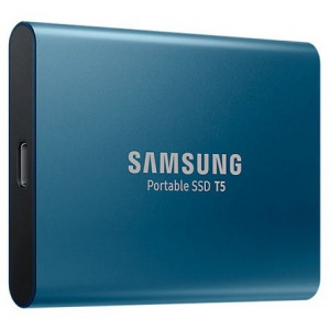 M.2 External SSD 250GB  Samsung T5  USB 3.1 Gen 2, USB-C, Includes USB-C to A / USB-C to C cables, Sequential Read/Write: up to 540/540 MB/s, V-NAND (TLC), Windows®, Mac, PS4 and Xbox One compatible, Light, Portable, Durable