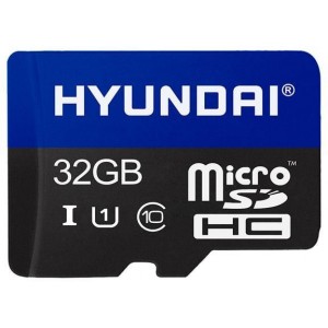 32GB microSD Class10 UHS-I + SD adapter  Hyundai Technology, Up to: 25MB/s