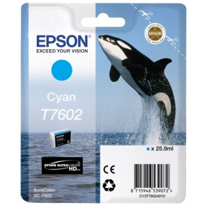 "Ink Cartridge Epson T760 SC-P600 Cyan, C13T76024010
For Epson SureColor SC-P600 "