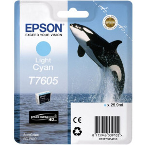 "Ink Cartridge Epson T760 SC-P600 Light Cyan, C13T76054010
For Epson SureColor SC-P600 "