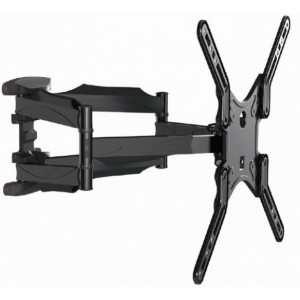 TV-Wall Mount for 32-60"- Gembird "WM-60RT-01", Rotation-Tilt, max. 35kg, Tilt -2°/+10°, Distance TV to Wall: 42-452 mm, max. VESA 600 x 400, Black