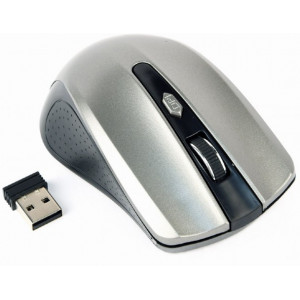 "Wireless Mouse Gembird MUSW-4B-04-BG Optical 800-1600 dpi 4 buttons, Ambidextrous, 2xAAA, Black/Grey
-  https://gembird.com/item.aspx?id=10411&lang=ru"