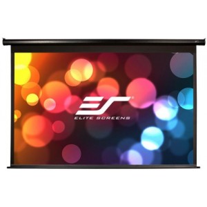 Elite Screens 100"(16:9) 222x125cm VMAX2 Series Electric Screen with IR/Low Voltage 3-way wall box, TopDrop 15cm, Black