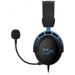 HYPERX Cloud Alpha S Headset, Black/Blue, Solid aluminium build, Microphone: detachable, Frequency response: 13Hz–27,000 Hz, Detachable headset cable length:1m+2m extension, Dual Chamber Drivers, 3.5 jack, Virtual 7.1 surround sound, Braided cable