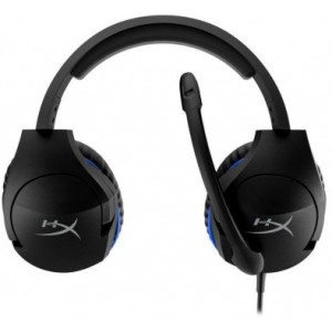 HYPERX Cloud Stinger PS4 Headset, Black/Blue, 90-degree rotating ear cups, Microphone built-in, Frequency response: 18Hz–23,000 Hz, Cable length:1.3m+1.7m extension, 3.5 jack, Input power rated 30mW, maximum 500mW
