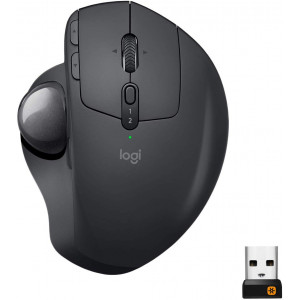 Logitech Wireless MX ERGO , 8 buttons, 2048 dpi, Darkfield high precision, Hyper-efficient scrolling, Effortless multi-computer workflow pair up to 2 devices, Dual connectivity 2.4, GHz and Bluetooth, Unifying receiver, Rechargeable, GRAPHITE