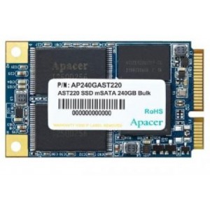 .mSATA SSD  240GB Apacer  "AP240GAST220-1" [R/W:540/520MB/s, 85/86K IOPS, SM2258, 3D TLC]