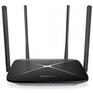 MERCUSYS AC12G  AC1200 Dual Band Wireless Router,  867Mbps at 5GHz + 300Mbps at 2.4GHz, 1 10/100/1000M WAN + 4 10/100/1000M LAN, 4 fixed antennas