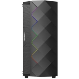 Case ATX GAMEMAX Black Diamond, Rear 120mm ARGB LED fan, ARGB LED strip, Rainbow HUB, USB3.0