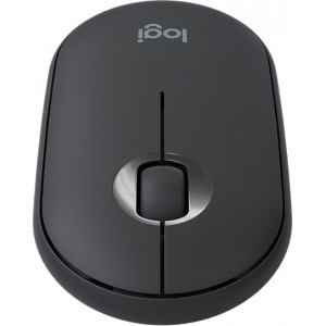 "Wireless Mouse Logitech M350, Optical, 1000 dpi, 3 buttons, Ambidextrous, Slim, 1xAA, Black, PN 910-005718   - https://www.logitech.com/en-hk/product/pebble-m350-wireless-mouse "