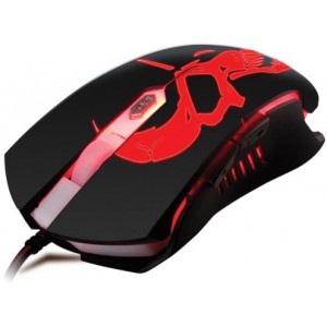 Gaming Mouse Qumo Axe, Optical, 1200-2400 dpi, 6 buttons, Soft Touch, 7 color backlight, USB