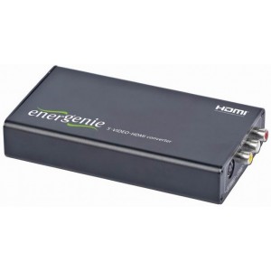 "Converts analog S-Video/Composite Video to HDMI Energenie ""DSC-SVIDEO-HDMI""
-  
  https://energenie.com/item.aspx?id=6813&lang=en"