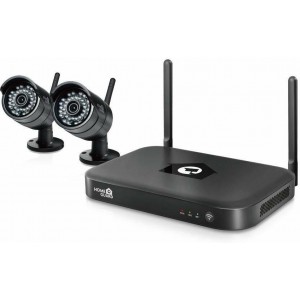Homeguard Wireless Camera Kit HGDVK-48302, 4CH Wireless NVR + 2 Day/Night CCTV Cameras 1080P