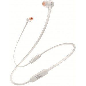 JBL Tune T110BT White Bluetooth Wireless In-Ear Headphones, 20Hz-20kHz, 16 Ohms, 96dB, Microphone, Remote, BT4.0, 120 mAh Lithium-Ion Polymer up to 6 hours, JBLT110BTWHT (casti cu microfon fara fir JBL / беспроводные наушники с микрофоном JBL)