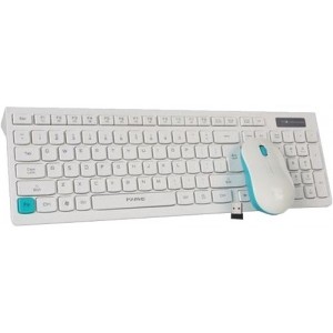 MARVO "DP0001WE", Wireless Keyboard & Mouse Combo,  White-Blue