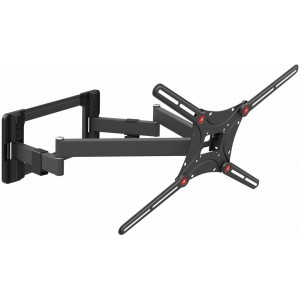 Wall Mount Barkan BM464L Black 13"-90" Full Motion, max.60kg, VESA mm: up to 600x400mm