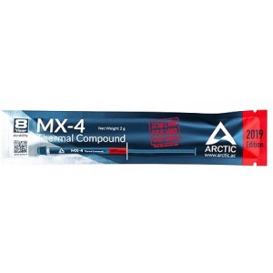  Arctic MX-4 Thermal Compound 2019 Edition 20g, Thermal Conductivity 8.5 W/(mK), Viscosity 870 poise, Density 2.50 g/cm3