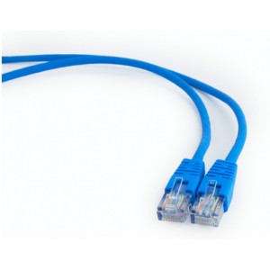 Patch cord cat. 5E PP12-3M/B, 3 m - blue, molded strain relief 50u" plugs