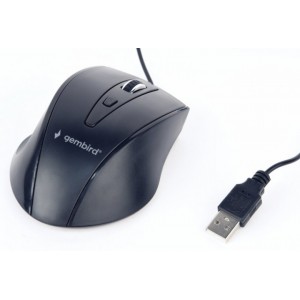 Gembird MUS-4B-02, Optical Mouse, 1200dpi, 4-button, USB, Black