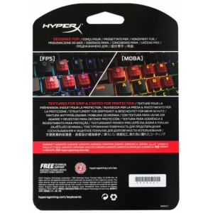 HYPERX FPS & MOBA Gaming Keycaps Upgrade Kit, US, Titanium, Textured for grip and coated for protection, HyperX keycap removal tool included
