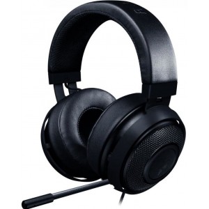 Headphone RAZER Kraken Black  / Gaming Headset, Retractable Unidirectional Microphone with quick mute toggle, 7.1 Surround Sound, 50 mm with Neodymium magnets, Cooling Gel-Infused Cushions, Cross-Platform Compatibility, Analog volume control wheel, Connec
