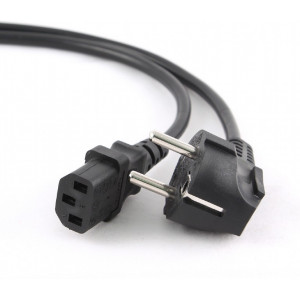 Power cord - 3m - GEMBIRD PC-186-VDE-3M, Schuko input / C13 output, VDE approved, Black