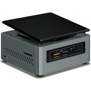 Mini PC (Barebone) Intel® NUC Kit NUC6CAYH (Intel® Celeron J3455 4C/4T, 1.5-2.3GHz, 2x SO-DIMM DDR3L-1600(max8GB), 1x2.5" SATA, 1xM.2 PCIeX1, Intel® HD Graphics 500, VGA, HDMI, SD CardReader, 4xUSB 3.0, 2xUSB 2.0, 1xGbE LAN, WiFi /BT4.2, IR, S/PDIF)