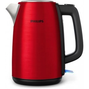 Электрочайник Philips HD9352/60, Stainless steel, 2200W, 1,7l, concealed heating element, 360° swivel base, inox red