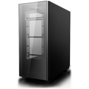 DEEPCOOL "MATREXX 50" ATX Case, with Side-Window Tempered Glass Side & Front panel, without PSU, Tool-less, 1x120mm fans pre-installed, 1xUSB3.0, 2xUSB2.0 /Audio, Black