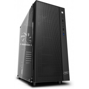 DEEPCOOL "MATREXX 55 MESH" ATX Case, with Side-Window (full sized 4mm thickness), Tempered Glass Side, without PSU, Tool-less, 1xUSB3.0, 2xUSB2.0 /Audio, Black