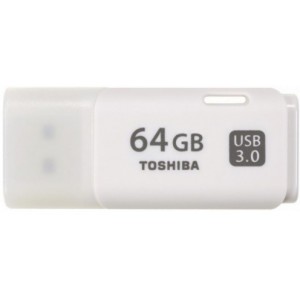 64GB USB3.0  Toshiba TransMemory U301, White, Compact and lightweight, Mini size (Read 70 MByte/s, Write 10 MByte/s)