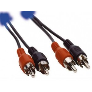 E84034 Audio connection cable Cinch (stereo), 2 x Cinch plug to 2 x Cinch plug. 1,8 m.