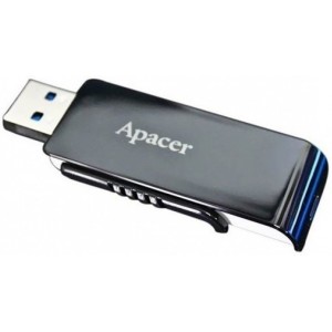  16GB USB3.1 Flash Drive Apacer "AH350", Black/White, Slider (AP16GAH350B-1) 
