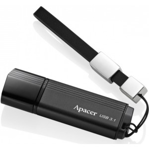  32GB USB3.1 Flash Drive Apacer "AH353", Black, Aluminum Body, Black Cap (AP32GAH353B-1) 
