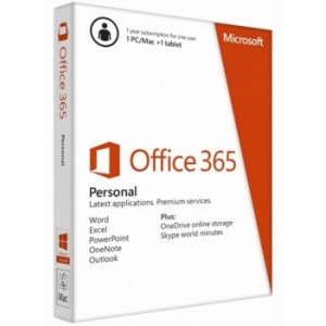 Microsoft Office365 Personal English Subscr 1YR Medialess 