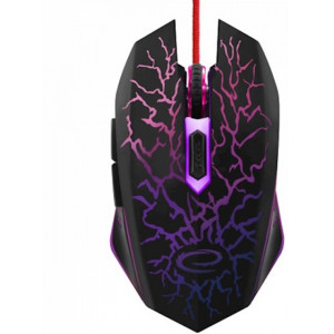 Mouse Esperanza MX211 LIGHTNING, Gaming mouse, 2400dpi, optical sensor, multicolor LED, braided cable, USB, EGM211R