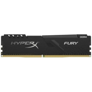 4GB DDR4-2400  Kingston HyperX FURY DDR4, PC19200, CL15, 1.2V, Auto-overclocking, Asymmetric BLACK heat spreader, Intel XMP Ready  HX424C15FB3/4