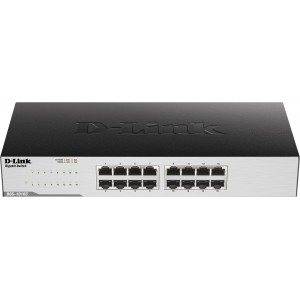   D-Link DGS-1016C/B1A L2 Unmanaged Switch with 16 10/100/1000Base-T ports, 8K Mac address, Auto-sensing, Metal case (retelistica switch/сетевой коммутатор)