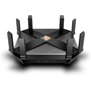 "Wireless Router TP-LINK ""Archer AX6000"", 6.0Gbps, Wireless Dual-Band MU-MIMO Gigabit, Gaming Router
Blazing Speed - AX6000 Dual-Band Wi-Fi speed boosted by 1024QAM deliver astonishing wireless speed up to 5952 Mbps: 4804 Mbps (5 GHz) and 1148 Mbps (2.